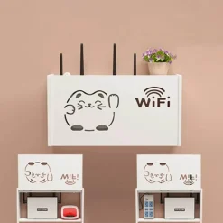 Tom Küche & Esszimmer-Aufbewahrungsbox für WLAN-Router und TV-Set-Top-Box-Rack, Power Organizer