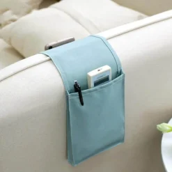 The Decor Haven Küche & Esszimmer-Aufbewahrungstasche aus Baumwollleinen für den Nachttisch – weicher Organizer für Zuhause