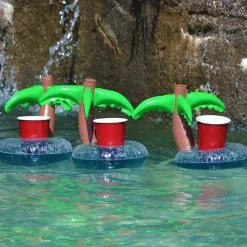 Nomad Gear Camping Im Freien|Outdoor-Artikel-Aufblasbarer Getränkehalter für den Pool mit Kirschmotiv – Sommer-Schwimmzubehör