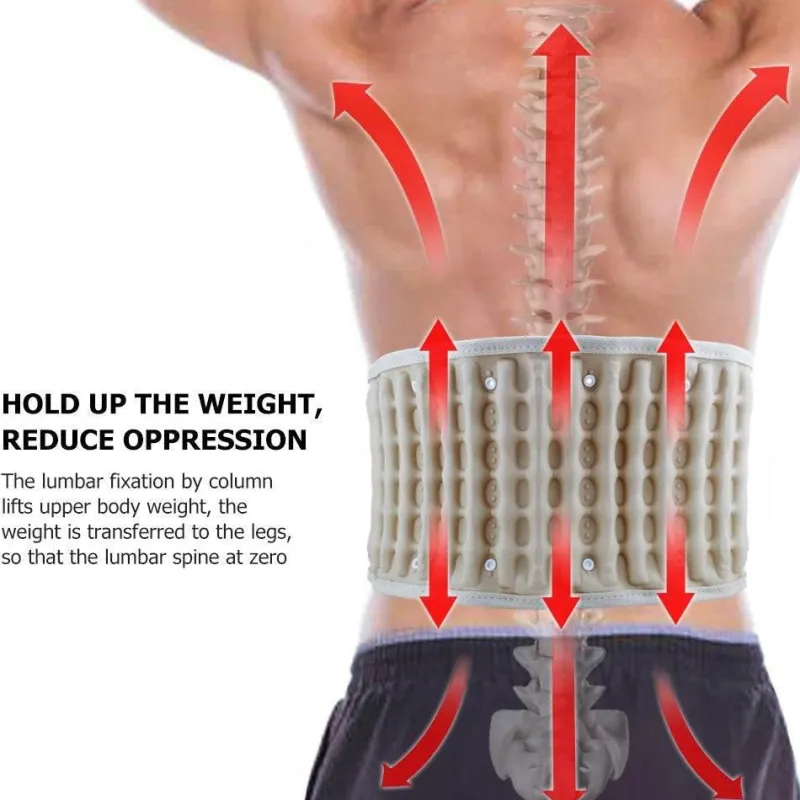 The Relaxation Nook Massageprodukte|Gesundheits-Gadgets-Aufblasbarer Lendenstützgürtel mit Massagegerät – Hilfe zur Linderung von Rückenschmerzen