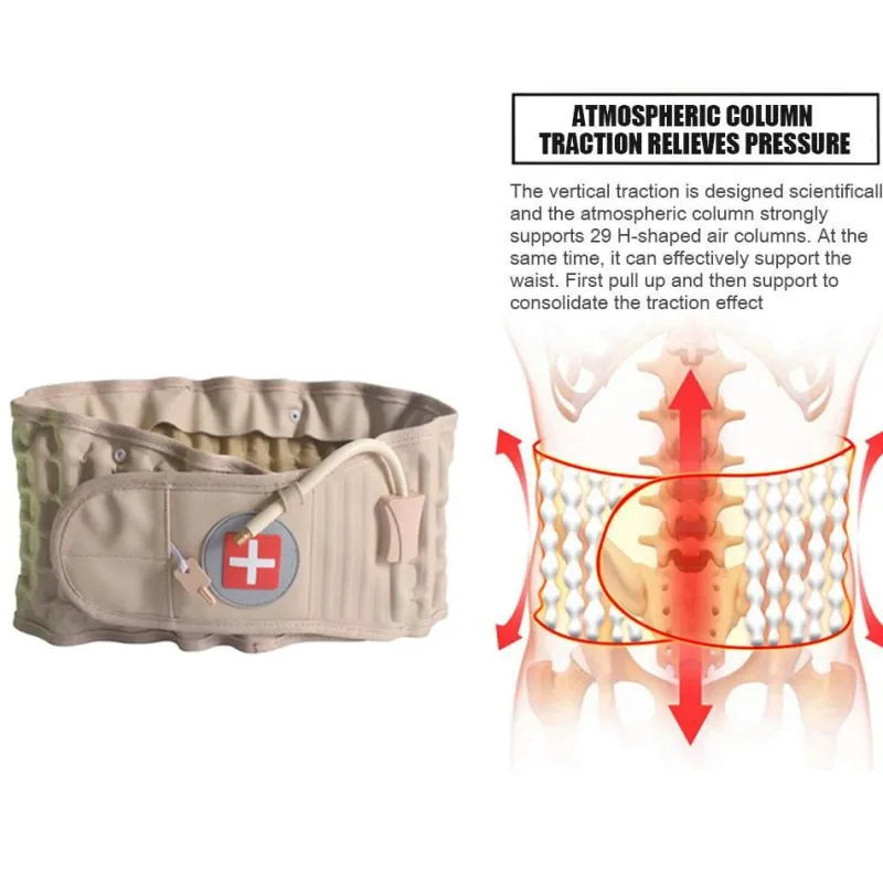 The Relaxation Nook Massageprodukte|Gesundheits-Gadgets-Aufblasbarer Lendenstützgürtel mit Massagegerät – Hilfe zur Linderung von Rückenschmerzen