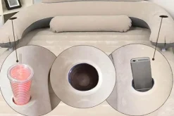 Kinder Comfort u0026 Style Kinderzimmermöbel-Aufblasbares Bärenbett mit Rückenlehne – Bequemes Cartoon-Design