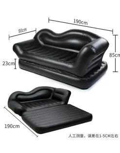 Nomad Gear Camping Im Freien|Möbel-Aufblasbares Doppel-Liegesofa – Bequeme Lazy Couch für den Heimgebrauch