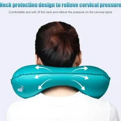 Wild u0026 Free Gear Autozubehör|Automobilindustrie-Aufblasbares Nackenkissen – leicht aufzupumpendes Reisestützkissen
