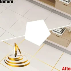 The Decor Haven Heimwerkzeuge-Aufkleber zum Füllen von Fugen in Bodenfliesen – wasserdichtes Nahtabdeckband