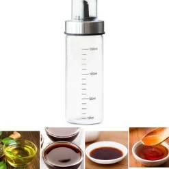 Tom Küche & Esszimmer-Auslaufsichere Gewürzflaschen aus Glas – Küchenaufbewahrungsset 150 ml 300 ml 450 ml