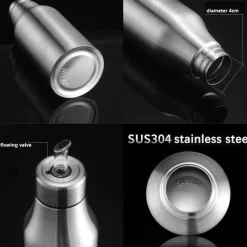 Tom Küche & Esszimmer-Auslaufsichere Ölflasche aus Edelstahl – Gewürzspender für die Küche