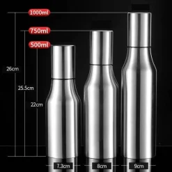 Tom Küche & Esszimmer-Auslaufsichere Ölflasche aus Edelstahl – Gewürzspender für die Küche