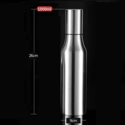 Tom Küche & Esszimmer-Auslaufsichere Ölflasche aus Edelstahl – Gewürzspender für die Küche