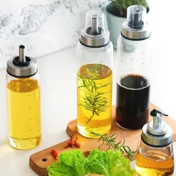 Tom Küche & Esszimmer-Auslaufsicherer Glasspender – langlebige Öl- und Essigflasche