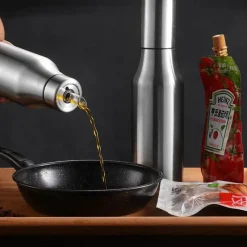 Tom Küche & Esszimmer-Auslaufsicherer Öltopf aus Edelstahl zur Gewürz- und Saftaufbewahrung in der Küche