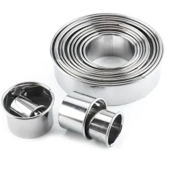 Tom Küche & Esszimmer-Ausstechformen-Set aus Edelstahl – Runde Backwerkzeuge