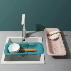 The Decor Haven Küche & Esszimmer-Ausziehbarer Küchenabtropfkorb – Stilvoller Küchenorganizer