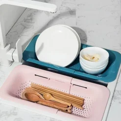 The Decor Haven Küche & Esszimmer-Ausziehbarer Küchenabtropfkorb – Stilvoller Küchenorganizer