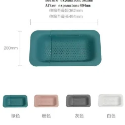 The Decor Haven Küche & Esszimmer-Ausziehbarer Küchenabtropfkorb – Stilvoller Küchenorganizer