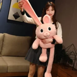 The Decor Haven Babyspielzeug-Ausziehbares Plüsch-Cartoon-Kaninchenspielzeug - Weiches Stofftier