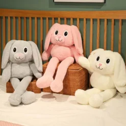 The Decor Haven Babyspielzeug-Ausziehbares Plüsch-Cartoon-Kaninchenspielzeug - Weiches Stofftier