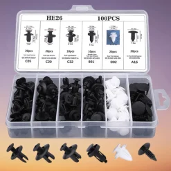 The Outdoor Vault Autozubehör|Automobilindustrie-Auto-Befestigungsstift-Nietclip-Kit - 100-teiliges Stoßstangenzubehör