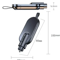 The Outdoor Vault Autozubehör|Automobilindustrie-Auto-Fluchtwerkzeug - Schlüsselanhänger-Fensterbrecher Sicherheitsgurtschneider
