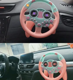 The Decor Haven Babyspielzeug-Auto-Lenkrad-Spielzeug – Elektrisches Simulationsspielset für Kinder