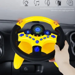 The Decor Haven Babyspielzeug-Auto-Lenkrad-Spielzeug – Elektrisches Simulationsspielset für Kinder