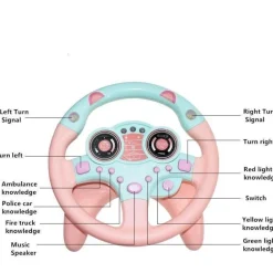 The Decor Haven Babyspielzeug-Auto-Lenkrad-Spielzeug – Elektrisches Simulationsspielset für Kinder