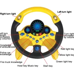 The Decor Haven Babyspielzeug-Auto-Lenkrad-Spielzeug – Elektrisches Simulationsspielset für Kinder