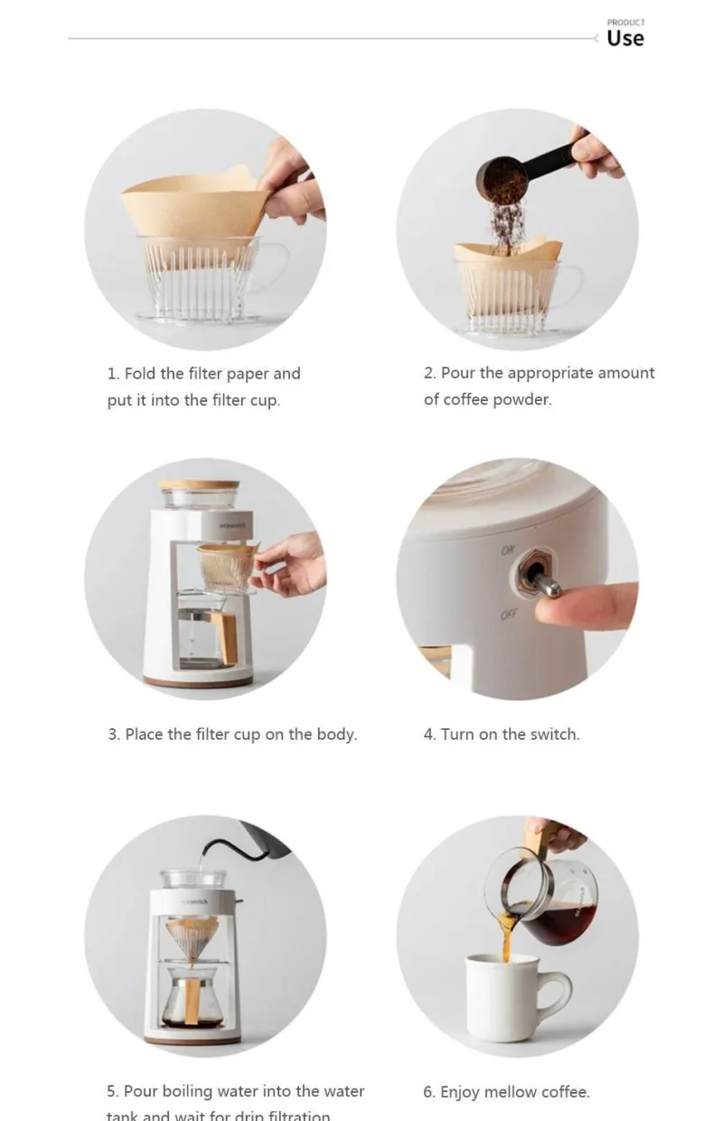 The Cozy Mug Küche & Esszimmer-Automatische Filterkaffeemaschine – Premium-Brühsystem