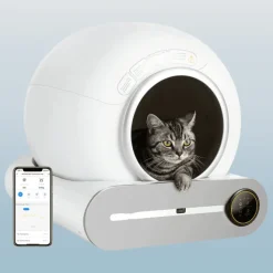 Furendo Haustierzubehör|Reinigungswerkzeuge Für Haustiere-Automatische selbstreinigende Katzentoilette – geschlossenes Sandkastensystem