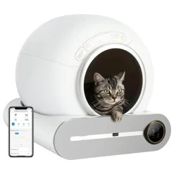 Furendo Haustierzubehör|Reinigungswerkzeuge Für Haustiere-Automatische selbstreinigende Katzentoilette – geschlossenes Sandkastensystem