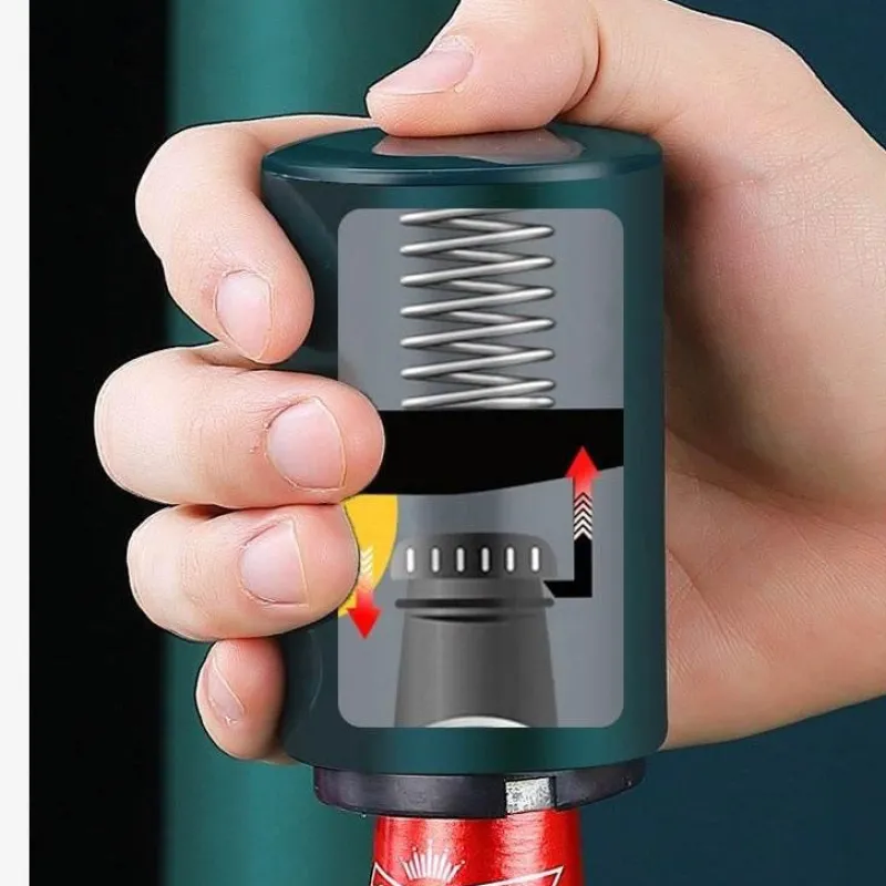 The Culinary Kit Küche & Esszimmer-Automatischer Flaschenöffner – Easy-Press-Design für mühelosen Zugriff auf Bier und Getränke