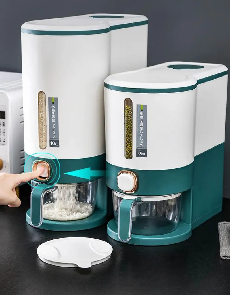 Space Savvy Küche & Esszimmer-Automatischer Getreidespender - Pressspender für einfache Anwendung