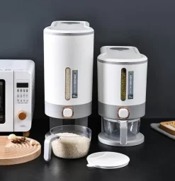 Space Savvy Küche & Esszimmer-Automatischer Getreidespender - Pressspender für einfache Anwendung