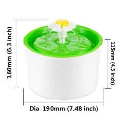 Furry Haven Haustierzubehör|Reinigungswerkzeuge Für Haustiere-Automatischer Haustier-Wasserbrunnen - Haustier-Spender im Blumendesign