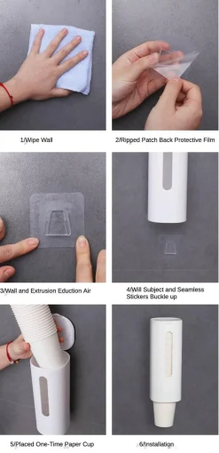 Deco Küche & Esszimmer-Automatischer Pappbecherspender - Getränkezubehör zur Wandmontage