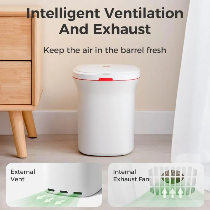 The Decor Haven Küche & Esszimmer|Gadgets Für Zuhause-Automatischer Sensor-Mülleimer – Smart Bagging-Funktion