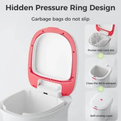 The Decor Haven Küche & Esszimmer|Gadgets Für Zuhause-Automatischer Sensor-Mülleimer – Smart Bagging-Funktion