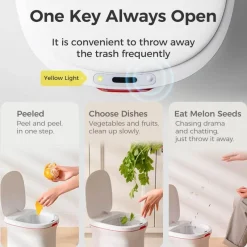 The Decor Haven Küche & Esszimmer|Gadgets Für Zuhause-Automatischer Sensor-Mülleimer – Smart Bagging-Funktion