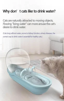 Furry Haven Haustierzubehör|Reinigungswerkzeuge Für Haustiere-Automatischer Trinkbrunnen für Haustiere – Wasserspender für Hunde und Katzen im Schneckendesign