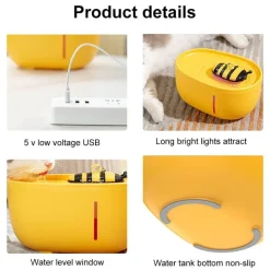 Furry Haven Haustierzubehör|Reinigungswerkzeuge Für Haustiere-Automatischer Trinkbrunnen für Haustiere – Honey Flow Design