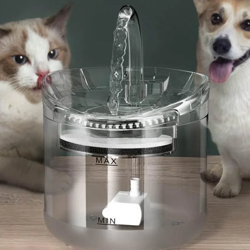 Furendo Haustierzubehör|Tierfütterung-Automatischer Wasserbrunnen für Haustiere – Sensoraktivierter Spender für Katzen und Hunde