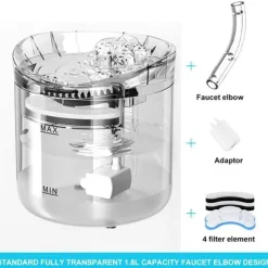 Furendo Haustierzubehör|Tierfütterung-Automatischer Wasserbrunnen für Haustiere – Sensoraktivierter Spender für Katzen und Hunde