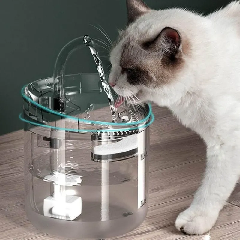 Furendo Haustierzubehör|Tierfütterung-Automatischer Wasserbrunnen für Haustiere – Sensoraktivierter Spender für Katzen und Hunde