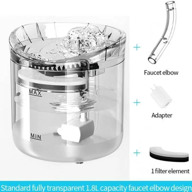 Furendo Haustierzubehör|Tierfütterung-Automatischer Wasserbrunnen für Haustiere – Sensoraktivierter Spender für Katzen und Hunde