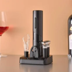 The Culinary Kit Küche & Esszimmer-Automatischer wiederaufladbarer Weinöffner – Stilvoller Korkenzieher