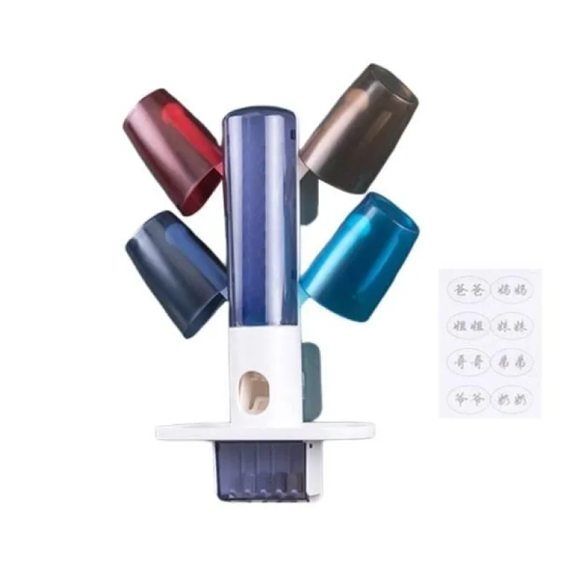 The Blissful Bath Badezimmer-Automatischer Zahnpastaspender – Wandmontierter Organizer und Halter