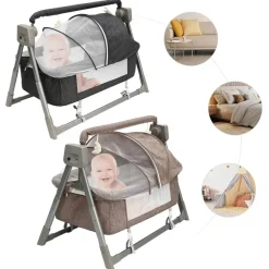 Kinder The Decor Haven Kinderwagen & Zubehör-Automatisches Schaukelbett für Babys mit Musik per Fernbedienung