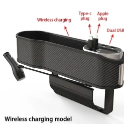 Wild u0026 Free Gear Autozubehör|Automobilindustrie-Autositz-Gap-Organizer mit kabellosem Ladegerät und Getränkehalter