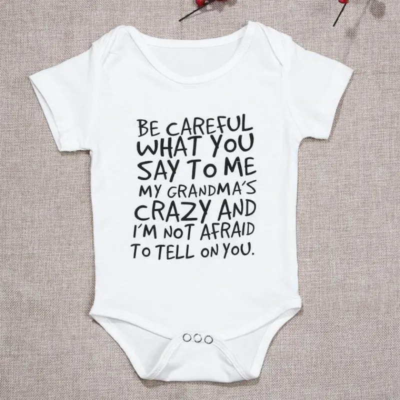 The Decor Haven Babykleidung|Babykleidung-Baby-Body mit lustigem Buchstaben-Aufdruck