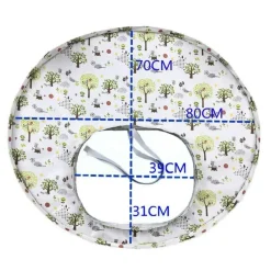 Kinder The Decor Haven Kinderwagen & Zubehör-Baby-Fütterungsmatte – Bodenschutz aus Segeltuch für die Essenszeit zur einfachen Reinigung